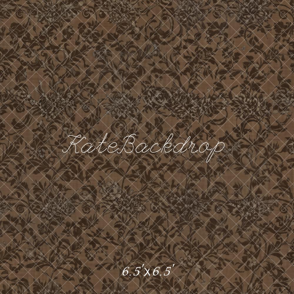 Kate Abstrakt Blumen Braun Vintage Hintergrund Entworfen von Kate Image - Kate Backdrop.de