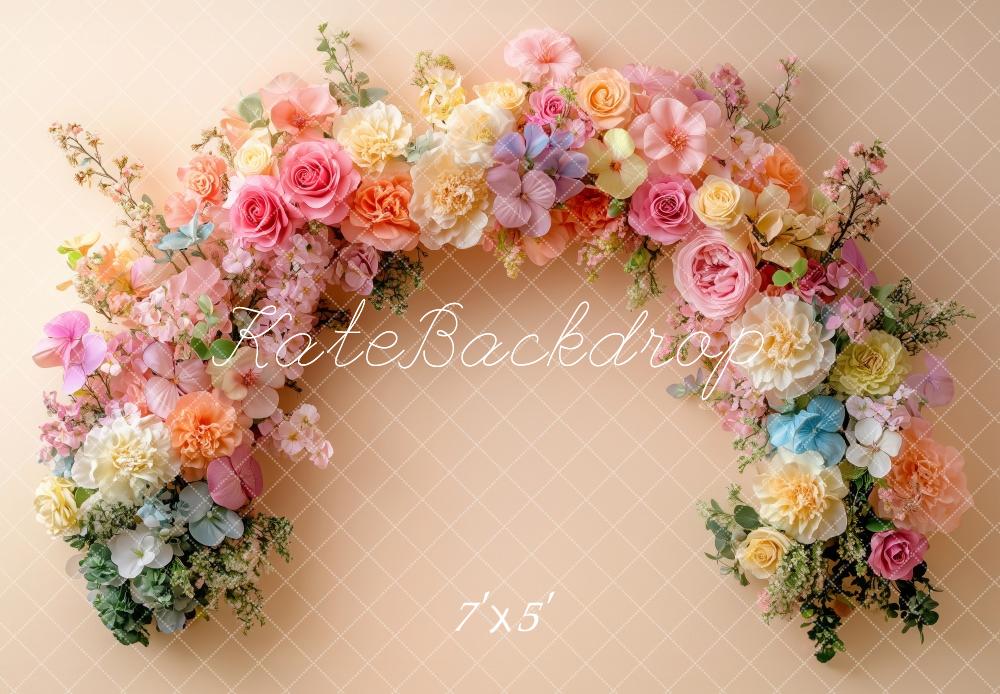 Kate Blumenbogen Blumen Pastell Romantisch Hintergrund Entworfen von Patty Roberts