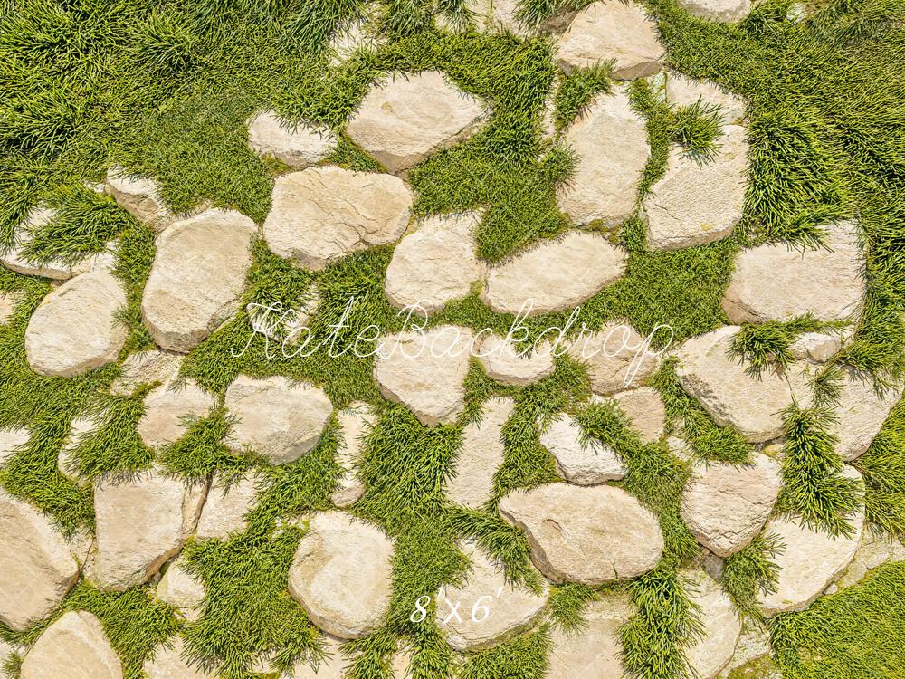 Kate Stein Boden Moos Natur Fleece Hintergrund Entworfen von Kate Image