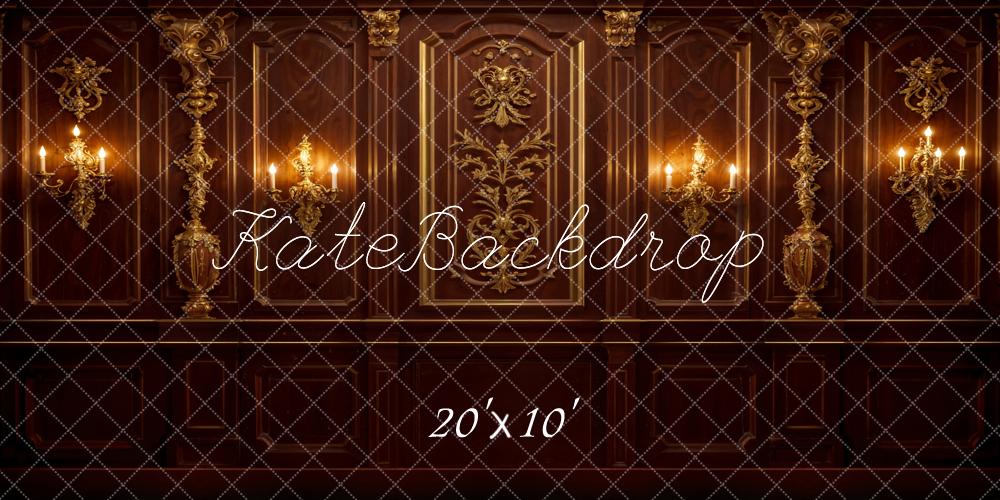 Kate Barock Wand Goldleuchter Braun Hintergrund Entworfen von Emetselch