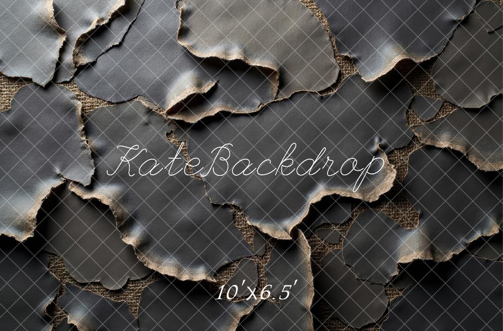 Kate Abstrakte Verbrannte Blätter Braun Hintergrund Entworfen von Laura Bybee - Kate Backdrop.de
