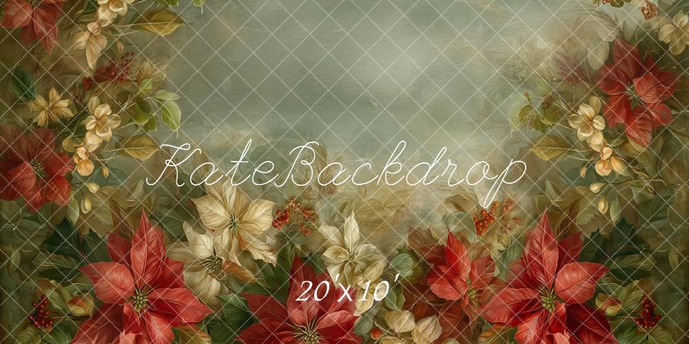 Kate Weihnachten Blumen Kranz Vintage Hintergrund Entworfen von Emetselch