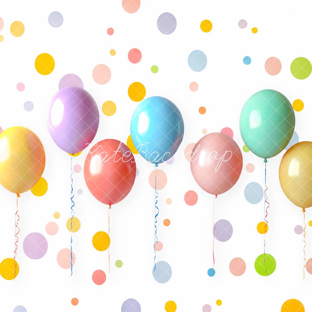 Kate Geburtstag Luftballons Bunte Punkte Hintergrund Entworfen von Emetselch