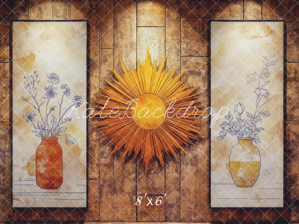 Kate Sonne Holz Blume Braun Hintergrund Entworfen von Mini MakeBelieve - Kate Backdrop.de