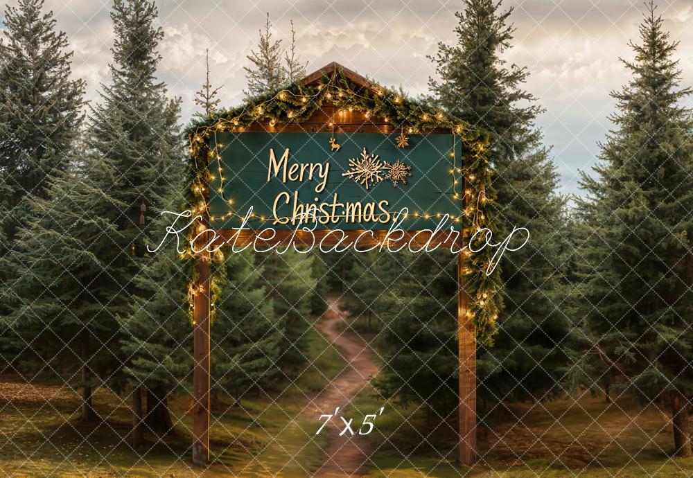 Kate Weihnachten Tannen Baum Lichterkette Hintergrund Entworfen von Emetselch - Kate Backdrop.de