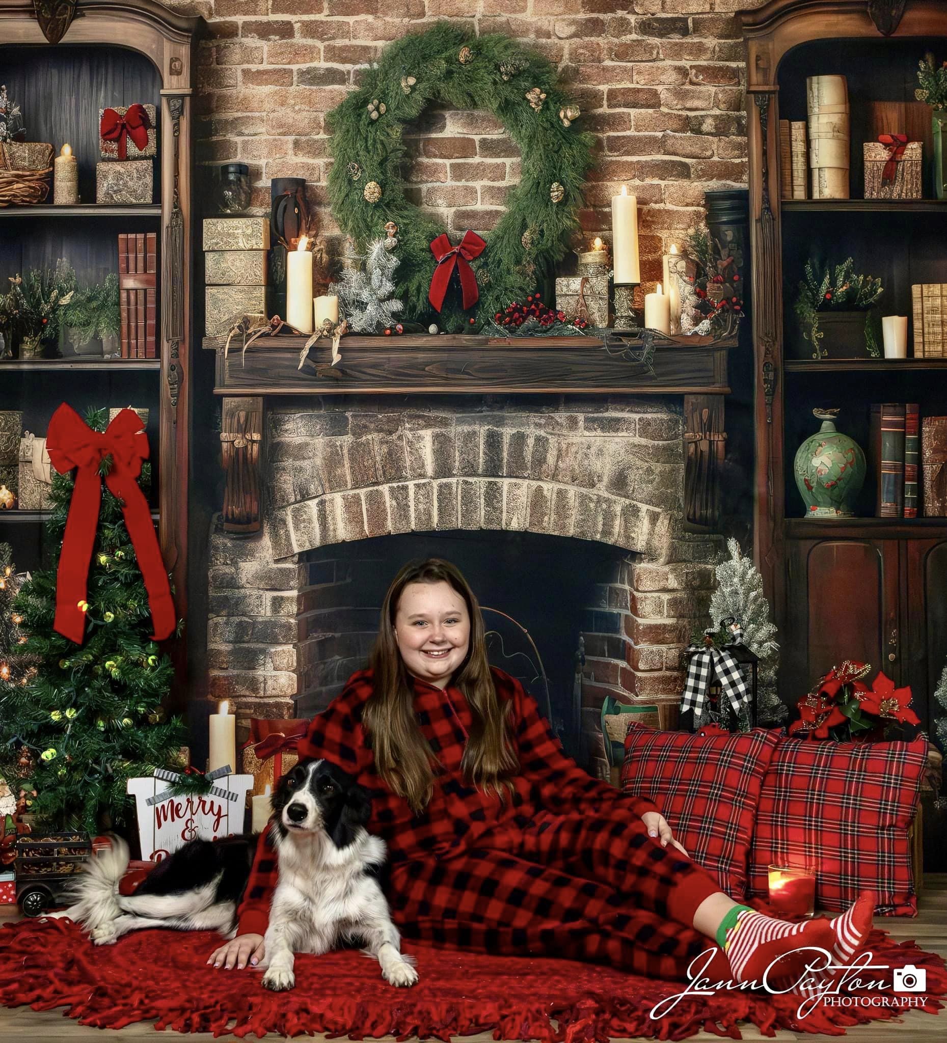 Kate Weihnachten Retro Küche Kamin Kulisse für Fotografie - Kate Backdrop.de