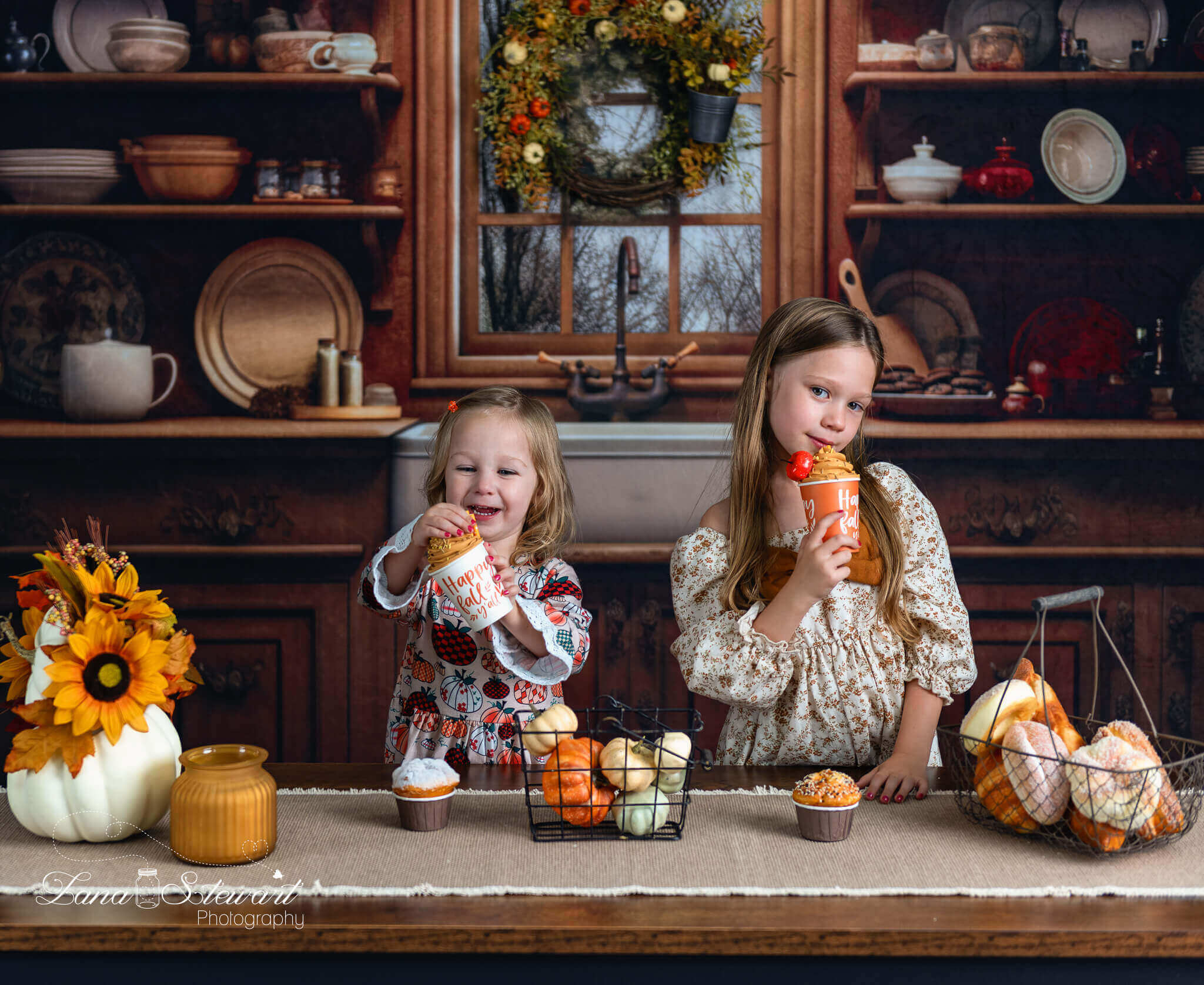 Kate Gemütliche Weihnachten Küche Hintergrund von Mandy Ringe Fotograf - Kate Backdrop.de
