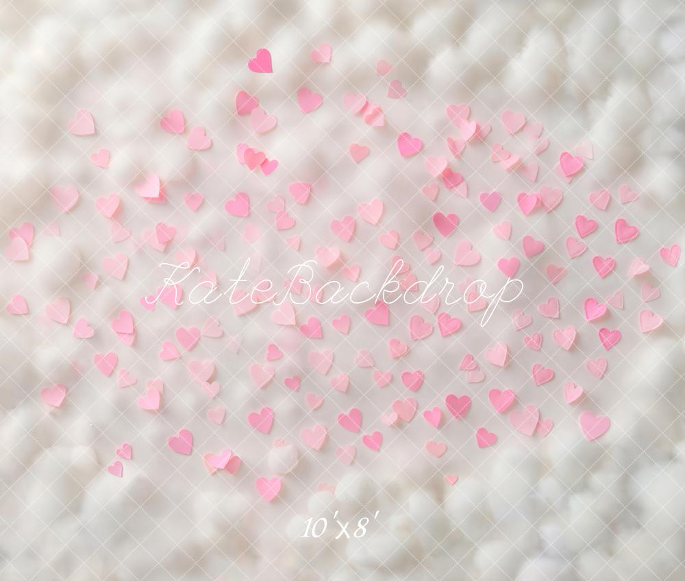 Kate Valentinstag Rosa Herzen Weich Fleece Hintergrund Entworfen von Kate Image