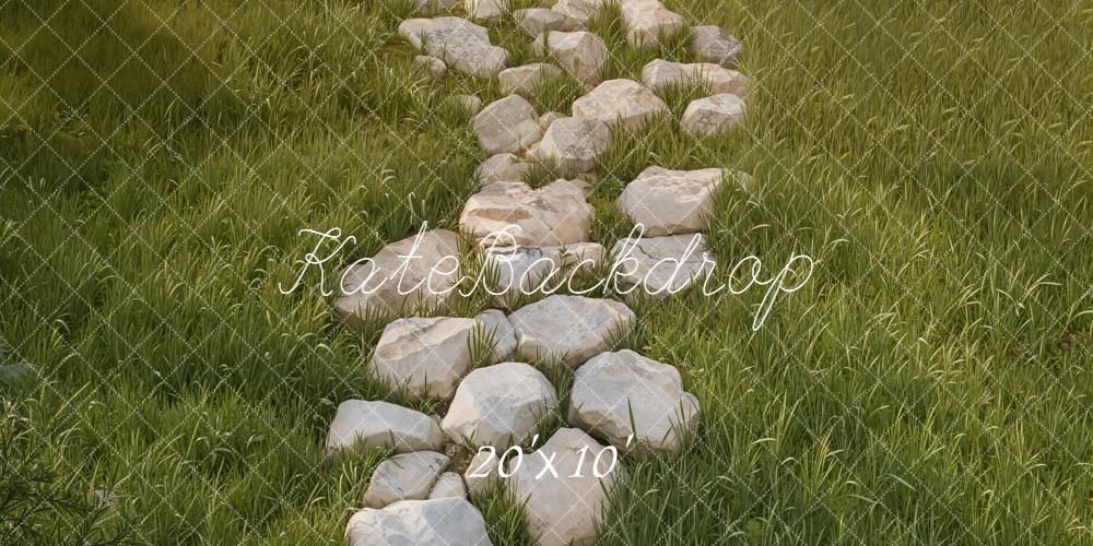 Kate Garten Steinweg Wiese Grün Hintergrund Entworfen von Kate Image - Kate Backdrop.de