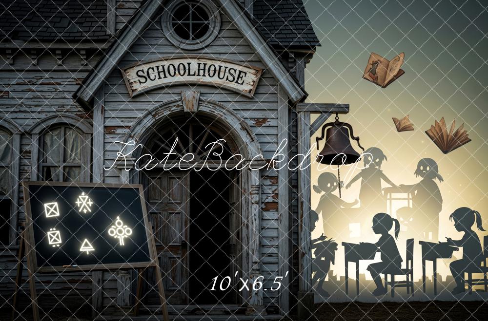 Kate Zurück Zur Schule Schulhaus Schultafel Vintage Hintergrund Entworfen von Patty Roberts