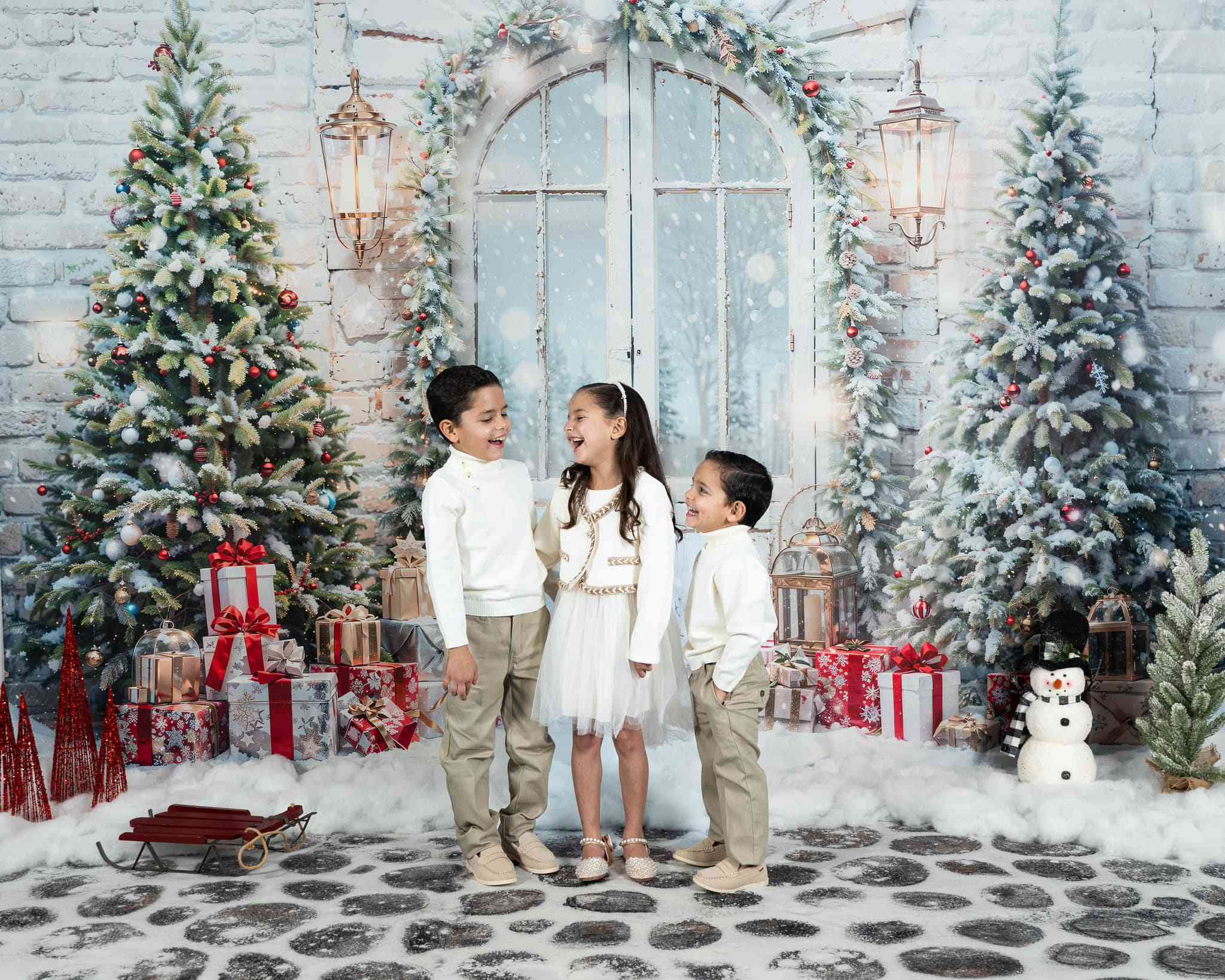 Kate Weihnachten Schnee Baum Tür Hintergrund von Emetselch - Kate Backdrop.de