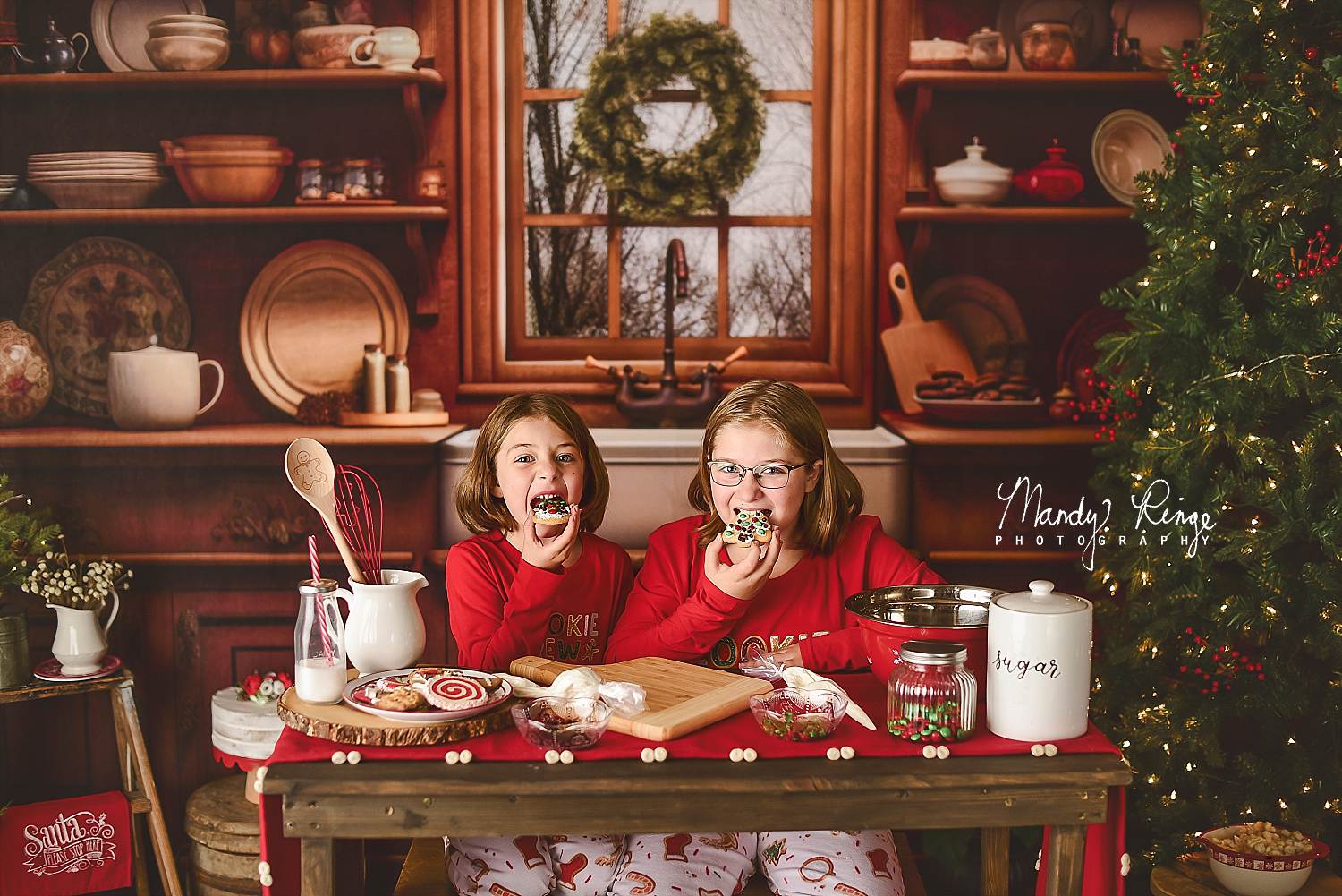Kate Gemütliche Weihnachten Küche Hintergrund von Mandy Ringe Fotograf - Kate Backdrop.de