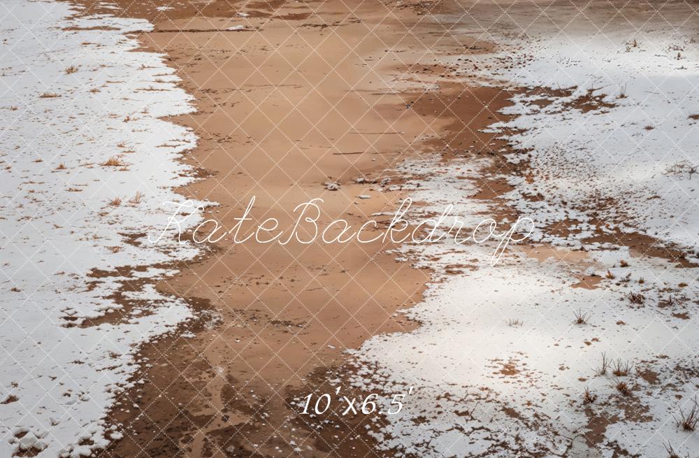 Kate Winter Schnee Sand Natur Fleece Hintergrund Entworfen von Kate Image - Kate Backdrop.de