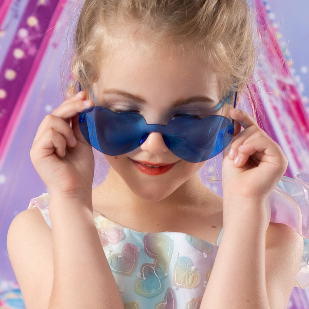 Kate Geburtstag Riesenrad Buntes Prinzessinnen-Kinderkleid mit Brille - Kate Backdrop.de