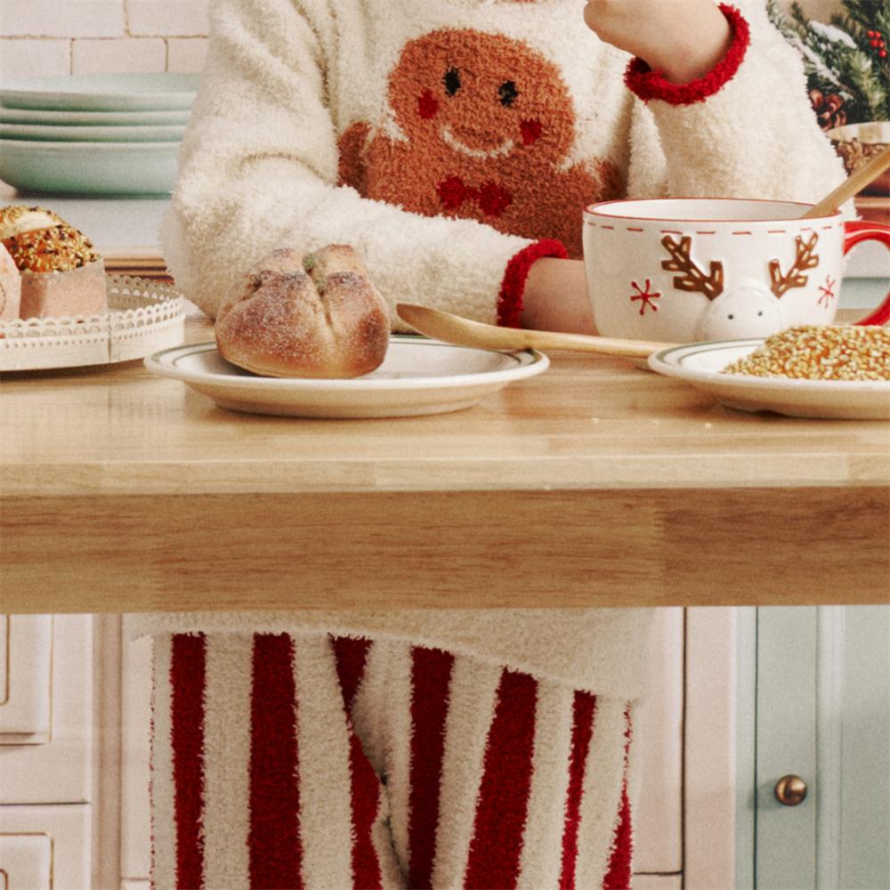 Kate Weihnachts-Lebkuchen-Pullover-Pyjama-Set für Kinder - Kate Backdrop.de