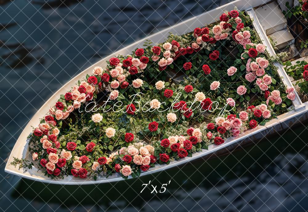 Kate Romantik Boot Rosen Blumen Hintergrund Entworfen von Emetselch