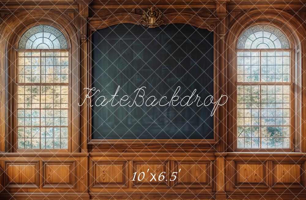 Kate Schule Tafel Holz Klassisch Hintergrund Entworfen von Emetselch - Kate Backdrop.de