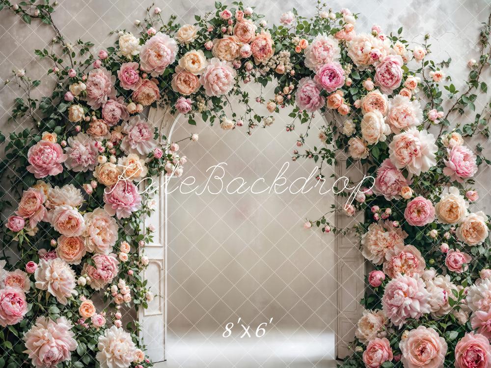 Kate Hochzeit Blumen Bogen Romantisch Fleece Hintergrund Entworfen von Emetselch