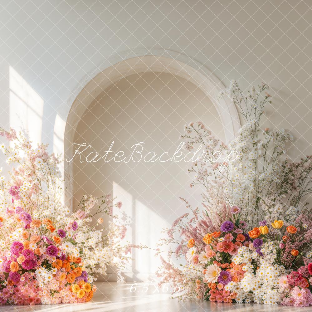 Kate Blumenbogen Farbmix Elegant Hintergrund Entworfen von Emetselch - Kate Backdrop.de
