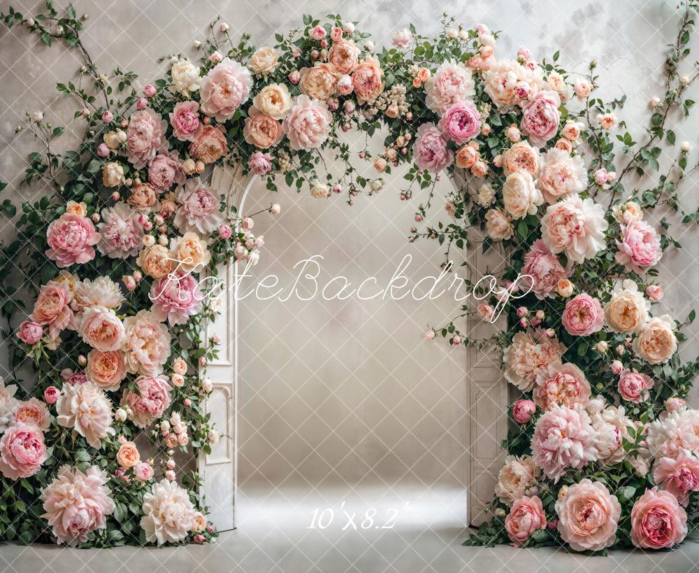 Kate Hochzeit Blumenbogen Pastellblumen Hintergrund Entworfen von Emetselch