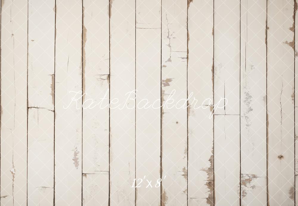 Kate Holz Bretter Shabby Weiß Fleece Hintergrund Entworfen von Emetselch