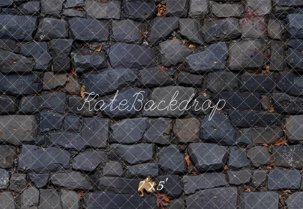 Kate Stein Mauer Herbstlaub Natur Hintergrund Entworfen von Kate Image