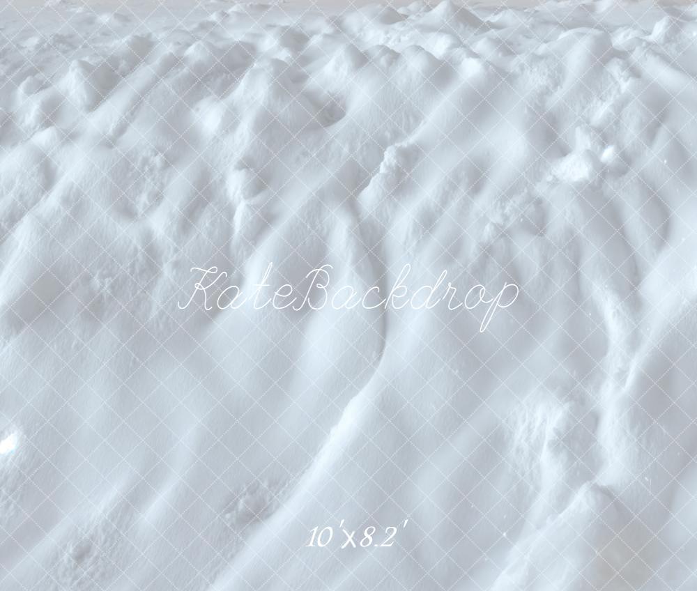 Kate Winter Schnee Textur Weiß Fleece Hintergrund Entworfen von Kate Image - Kate Backdrop.de