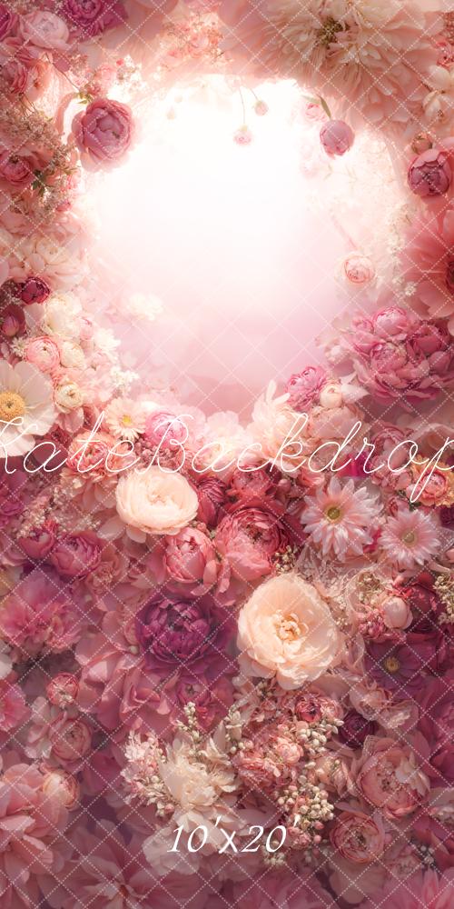 Kate Blume Kranz Pastellrosa Hintergrund Entworfen von Emetselch - Kate Backdrop.de
