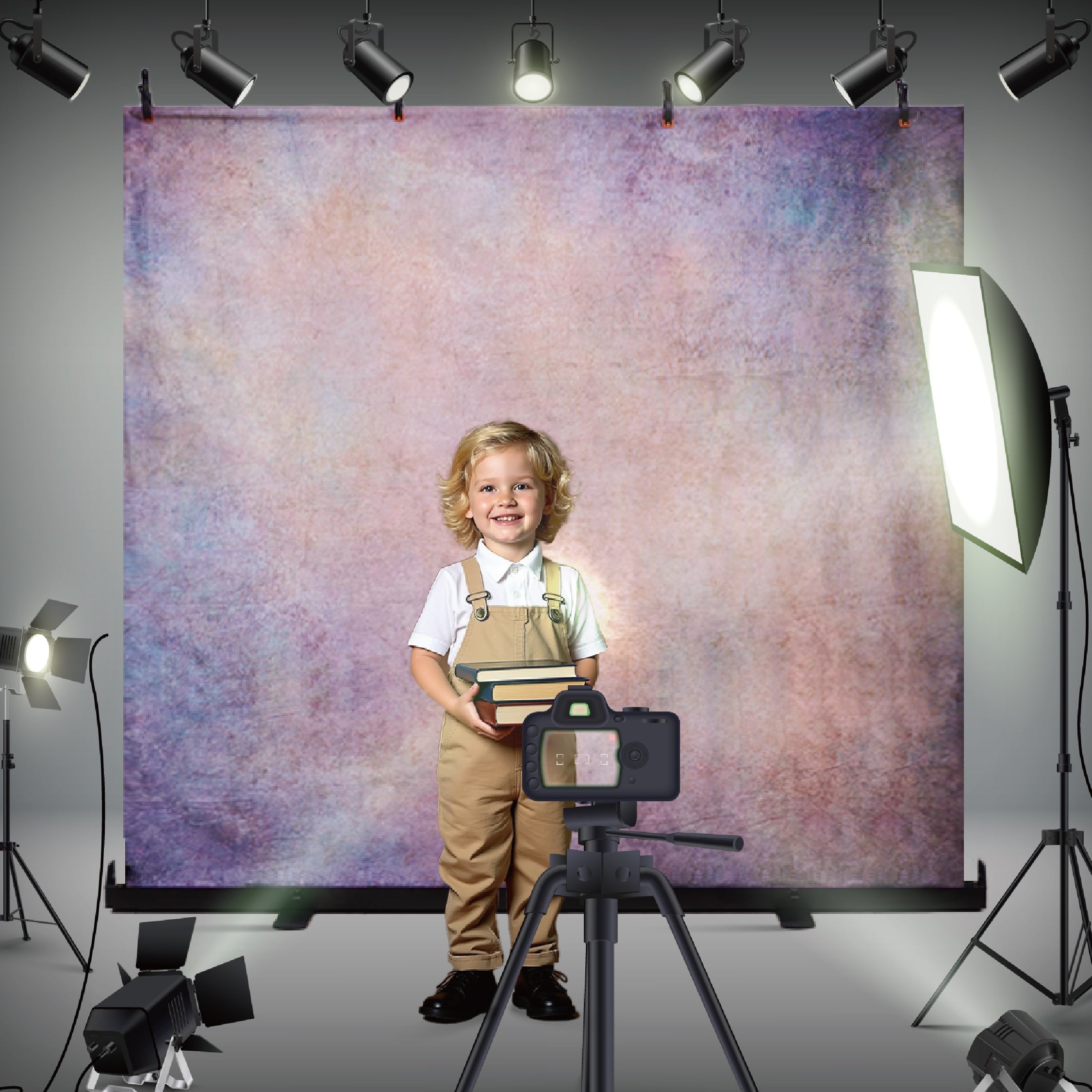 Kate 6,8*7 ft All-in-One zusammenklappbarer Green-Screen-Hintergrundständer (2,1*2,1 m)