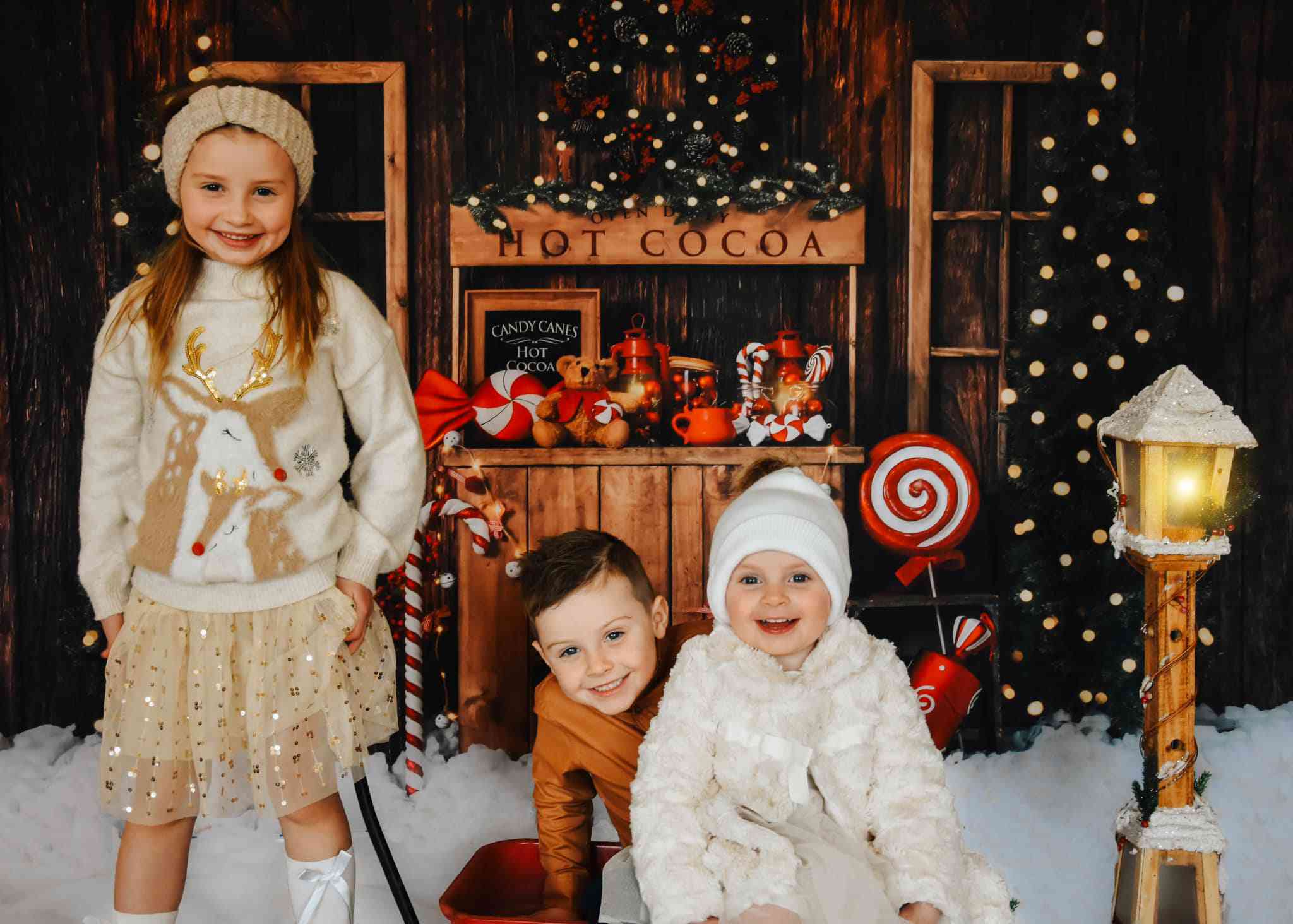 Kate Weihnachten Baum Hintergrund Winter Hot Cocoa von Emetselch - Kate Backdrop.de