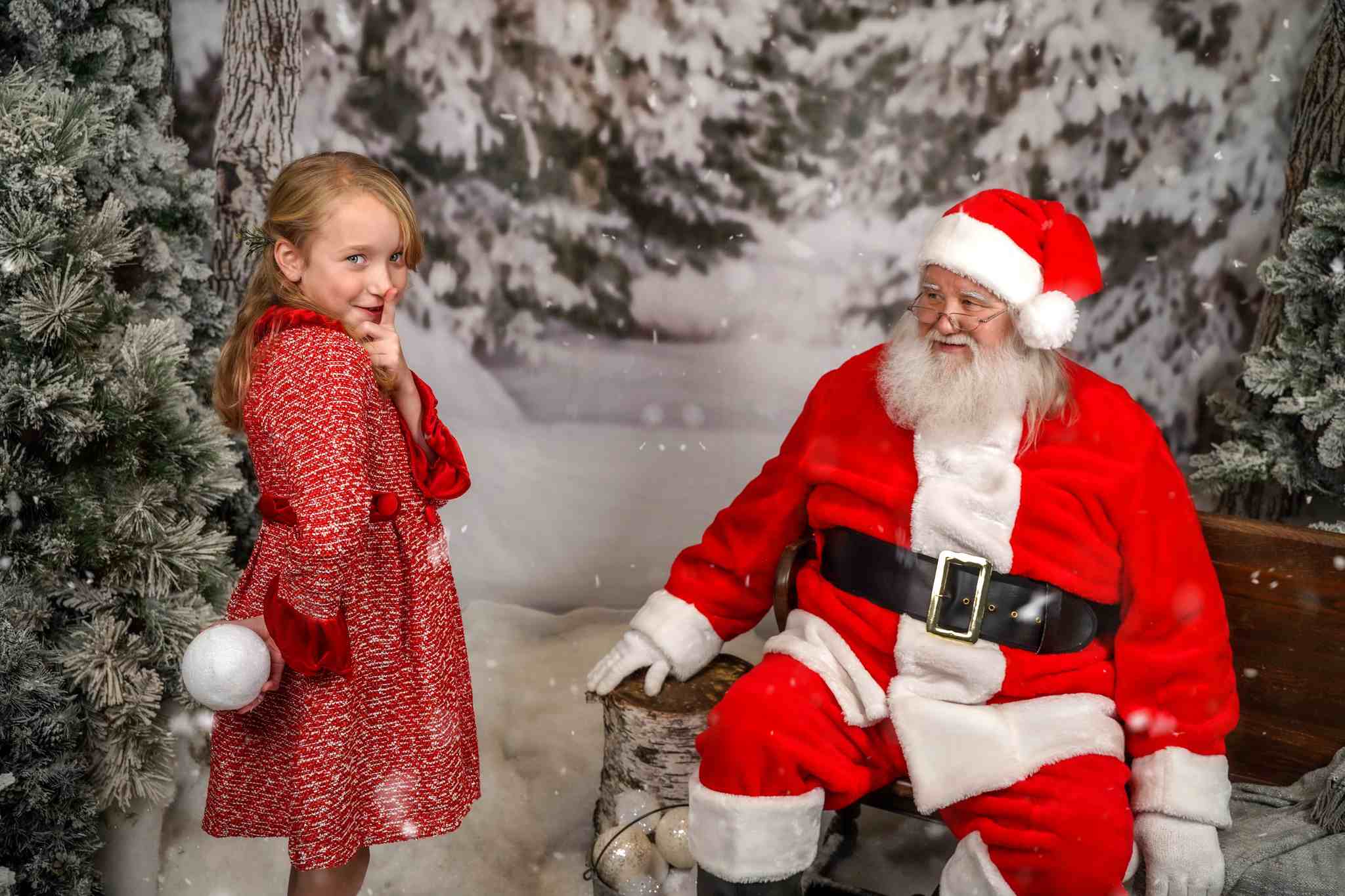 Kate Winter Weihnachten Wald Schnee Hintergrund von Arica Kirby