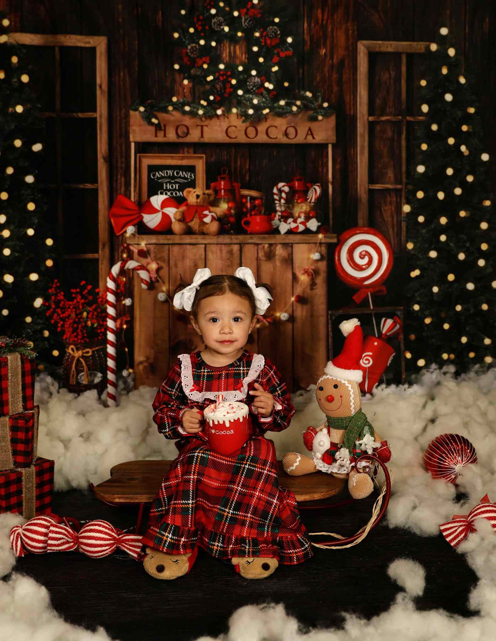 Kate Weihnachten Baum Hintergrund Winter Hot Cocoa von Emetselch - Kate Backdrop.de