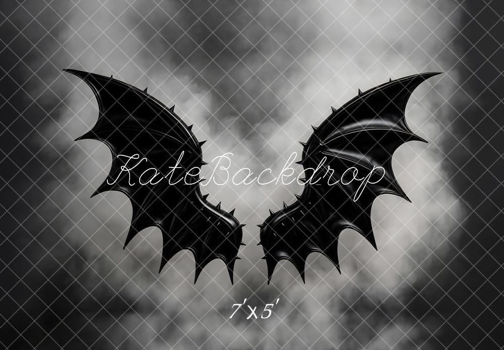 Kate Halloween Schwarze Flügel Nebel Hintergrund Entworfen von Mini MakeBelieve - Kate Backdrop.de