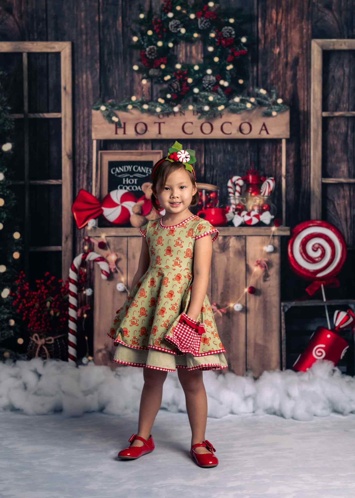 Kate Weihnachten Baum Hintergrund Winter Hot Cocoa von Emetselch - Kate Backdrop.de