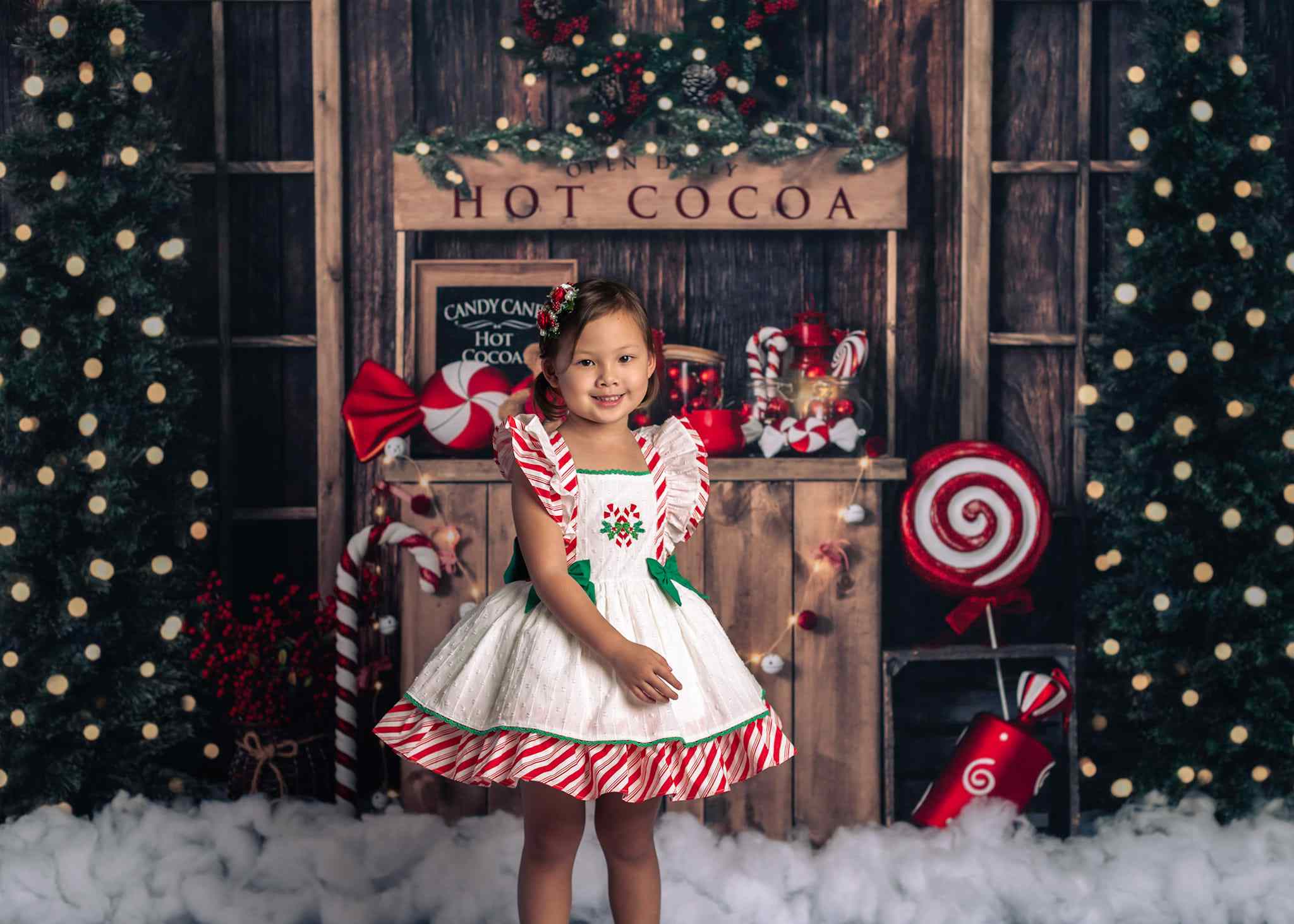 Kate Weihnachten Baum Hintergrund Winter Hot Cocoa von Emetselch - Kate Backdrop.de