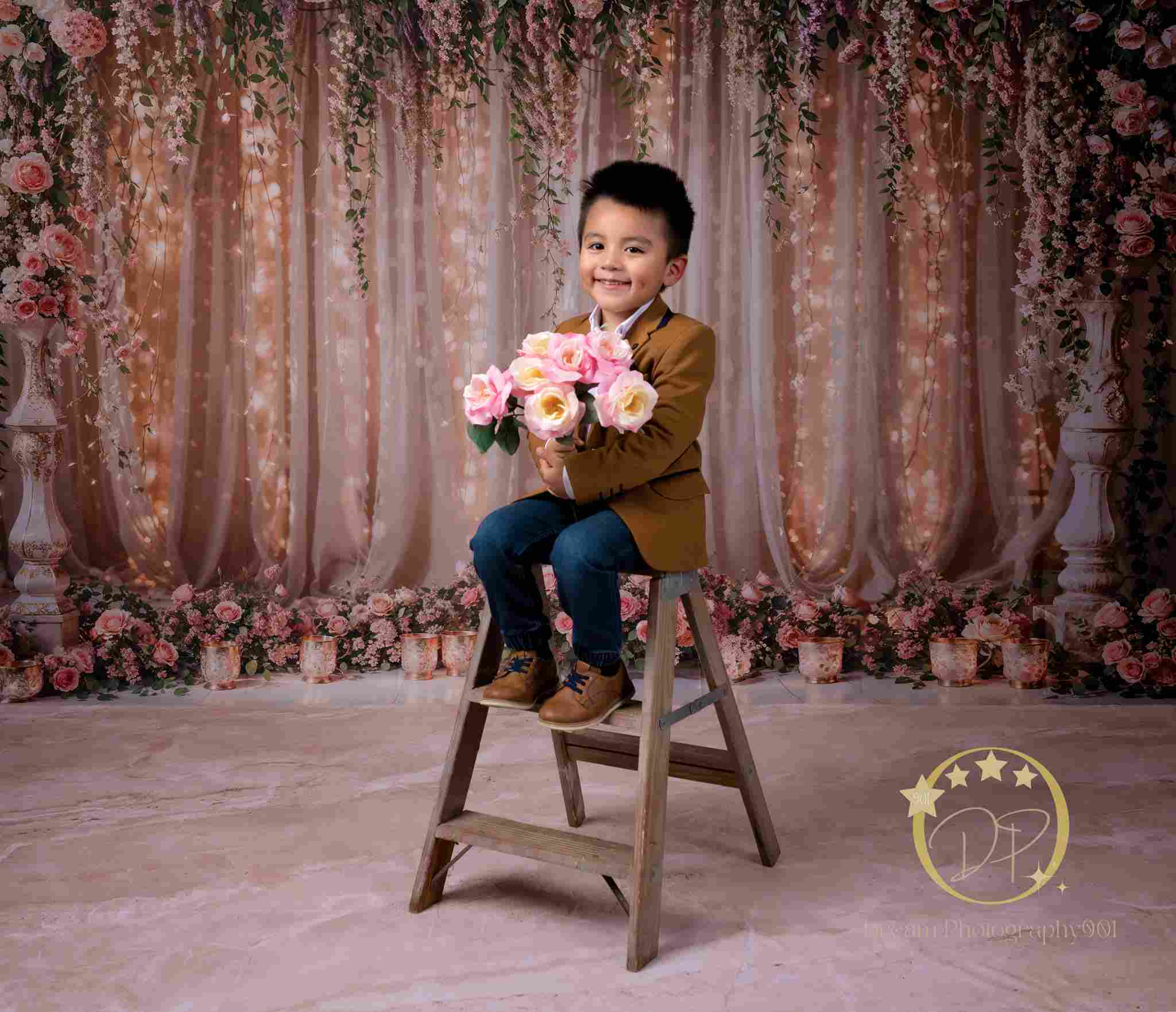 Kate Hochzeit Blume Licht String Vorhang Hintergrund von Chain Photography - Kate Backdrop.de