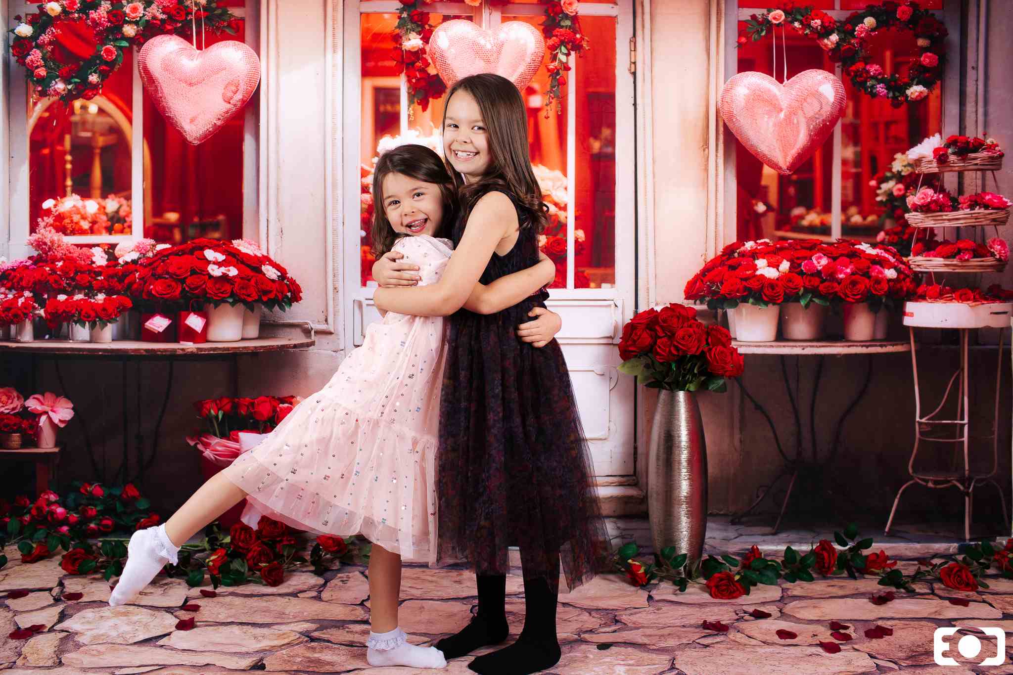 Kate Valentinstag Rote Rose Blumenladen Hintergrund von Chain Photography