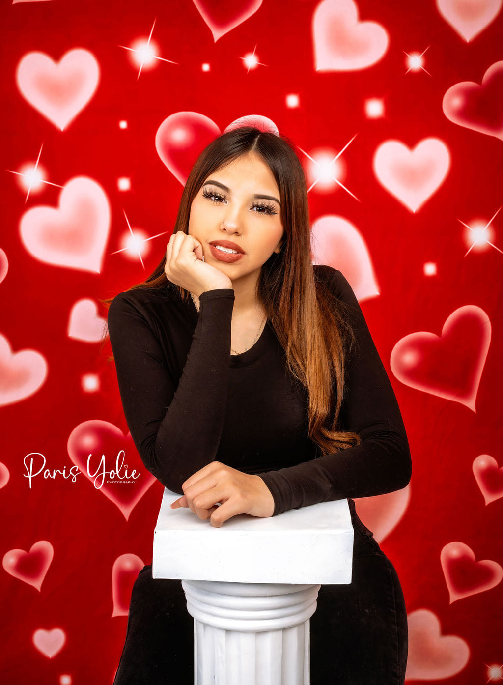 Kate 80 90's Valentinstag Hintergrund Rot Süßes Herz Liebe für Fotografie - Kate Backdrop.de