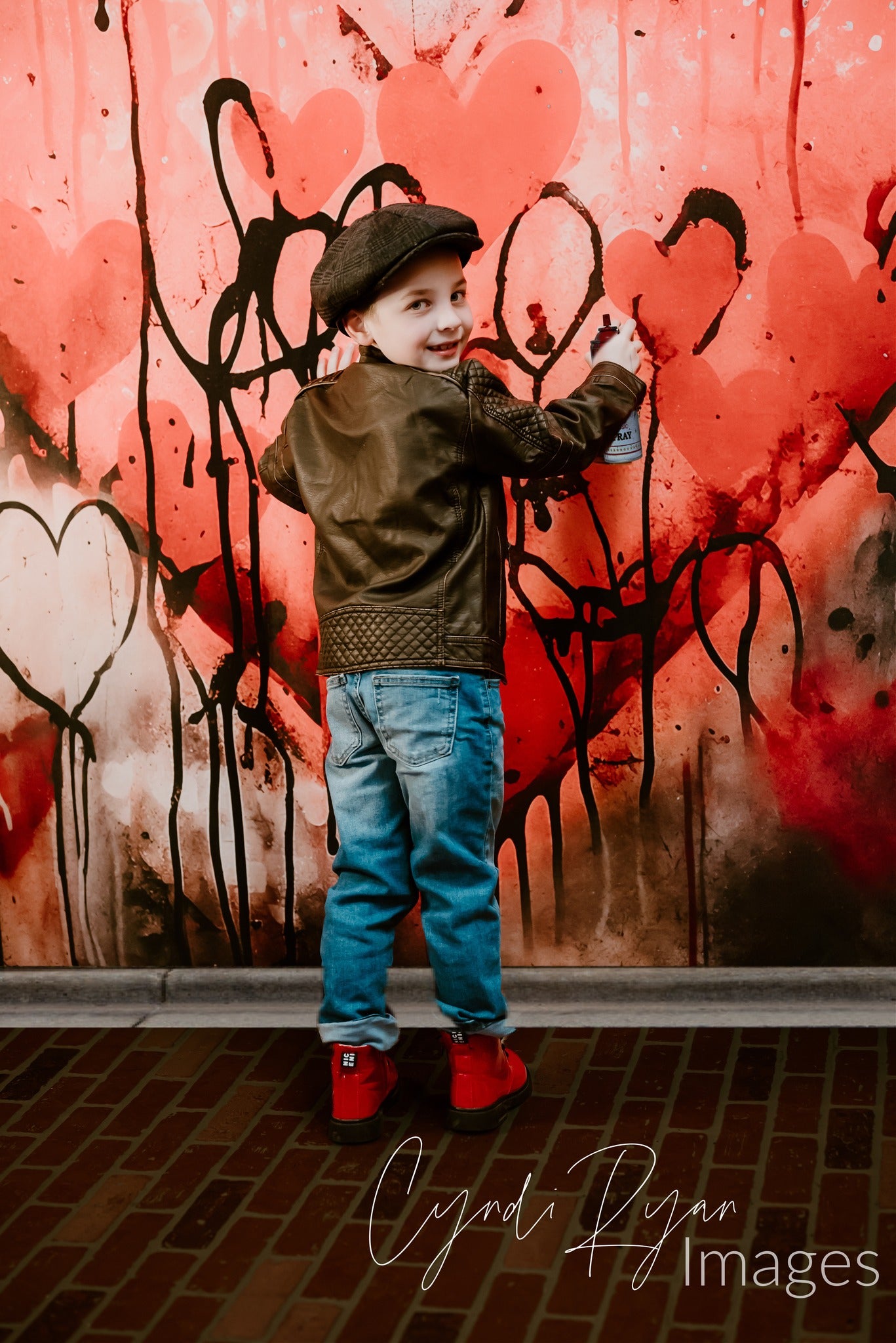 Kate Valentinstag Tinte Herzen Hintergrund von Chain Photography - Kate Backdrop.de