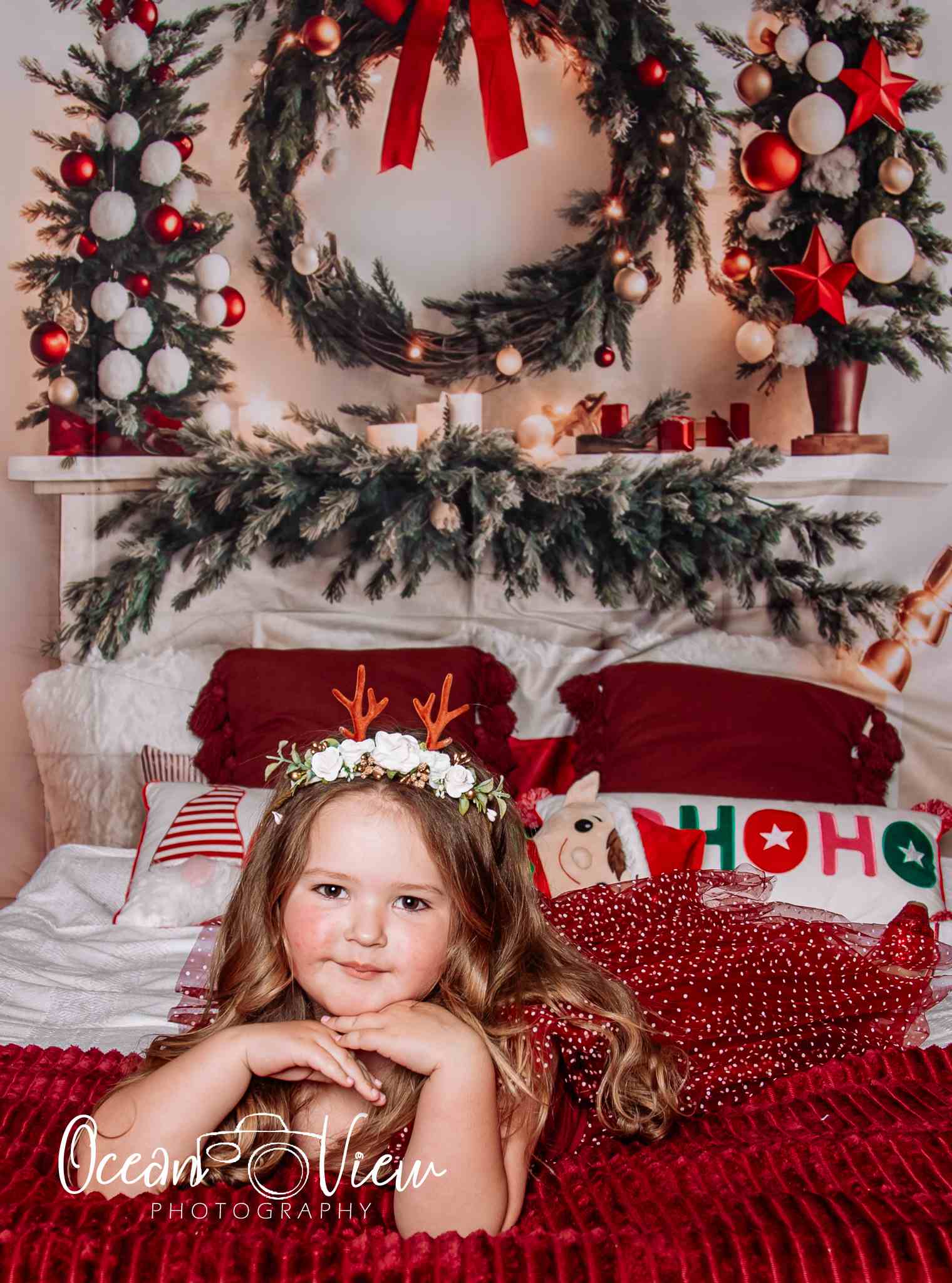 Kate Warme Weihnachten Kopfteil Baum Hintergrund für Fotografie