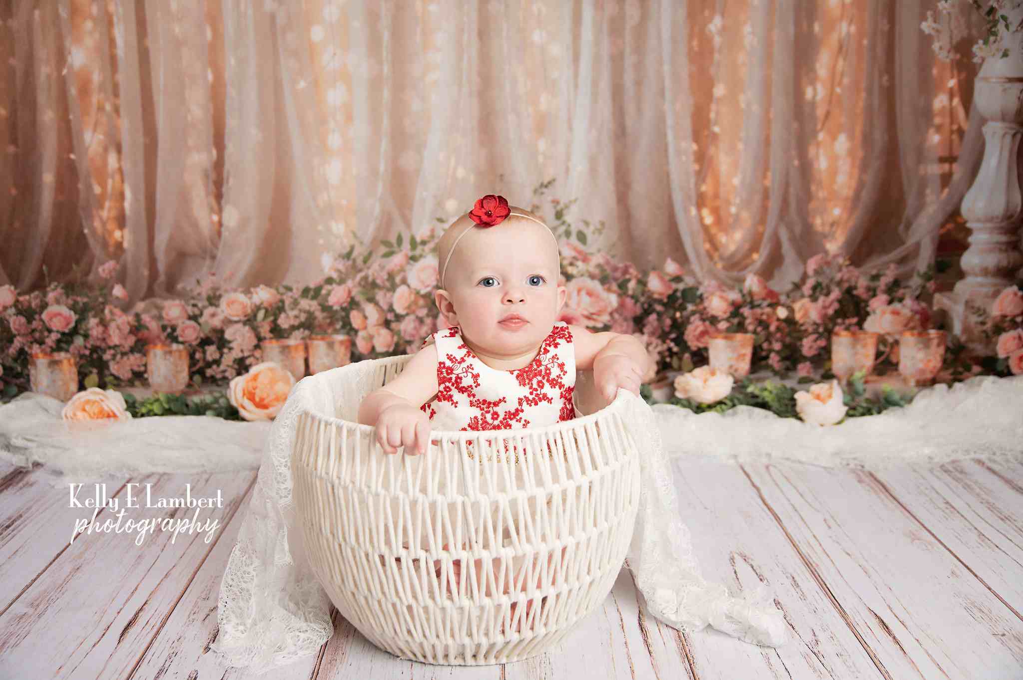 Kate Hochzeit Blume Licht String Vorhang Hintergrund von Chain Photography - Kate Backdrop.de
