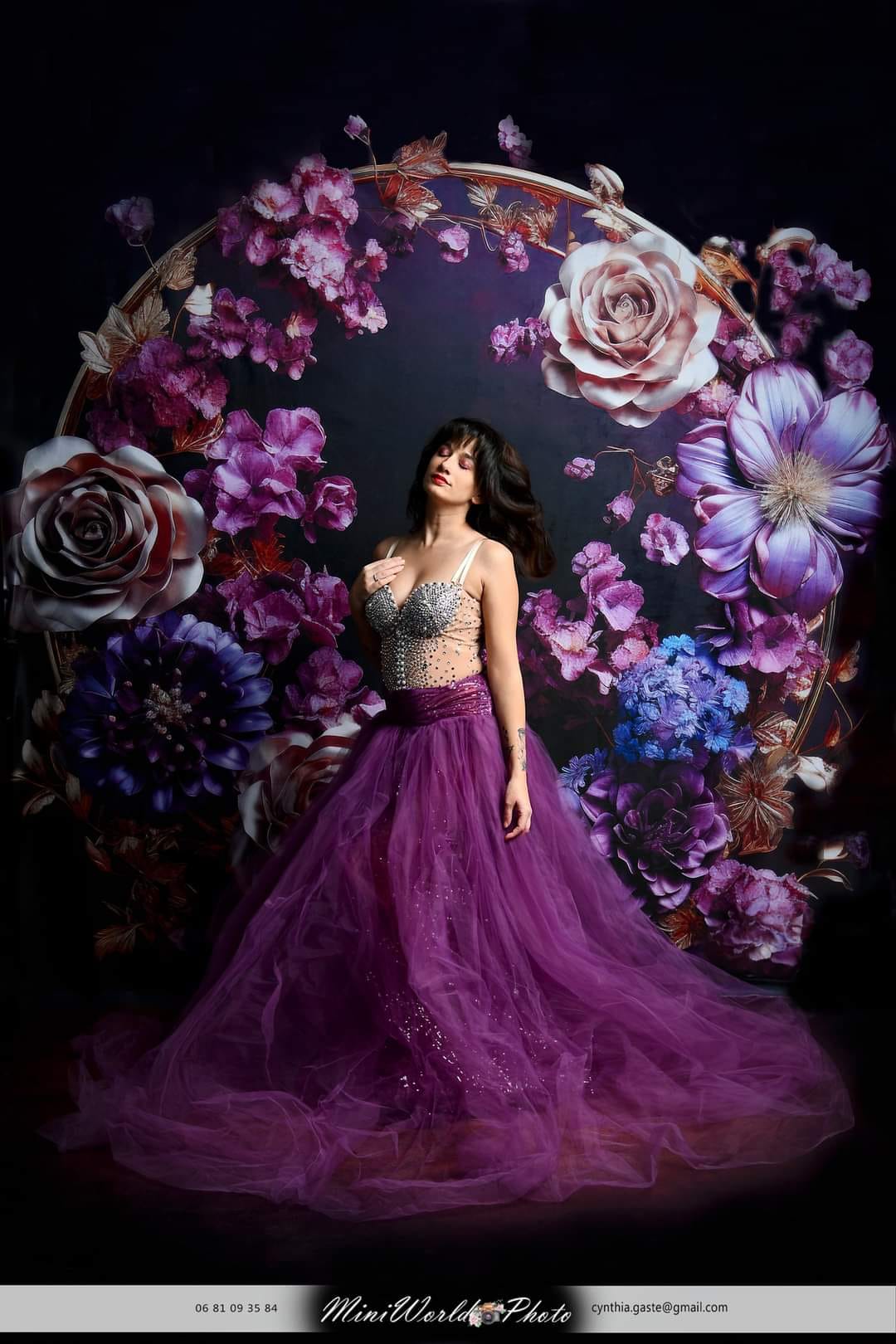 Kate Frühling Fine Arts Blumen Gold Mutterschaft Mädchen Hintergrund von Mini MakeBelieve - Kate Backdrop.de