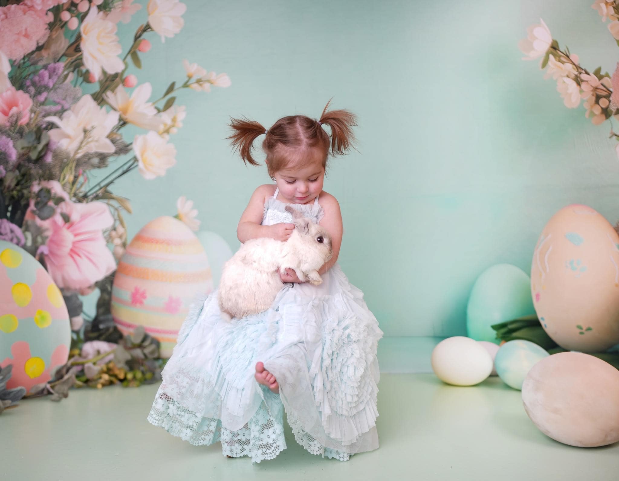 Kate Grüne Ostern Frühling Hintergrund mit Blumen Hintergrund von Patty Roberts