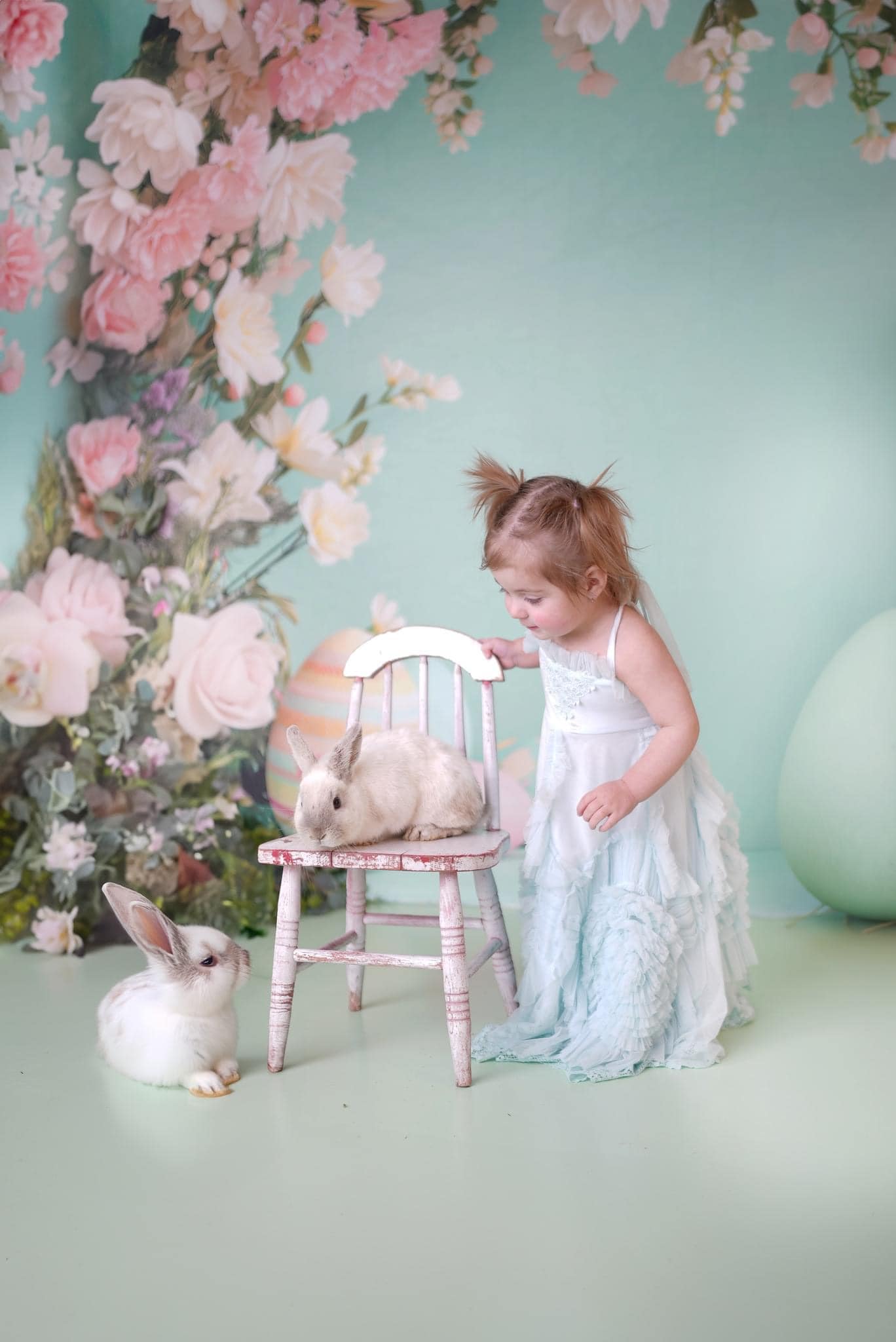 Kate Grüne Ostern Frühling Hintergrund mit Blumen Hintergrund von Patty Roberts - Kate Backdrop.de