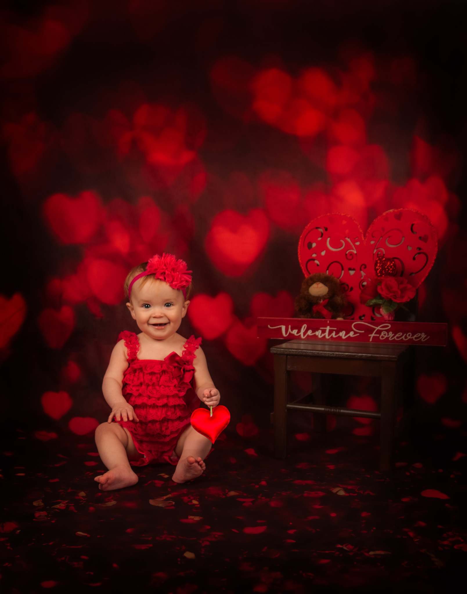 Kate Bokeh Liebe Rot Hintergrund für Fotografie - Kate Backdrop.de
