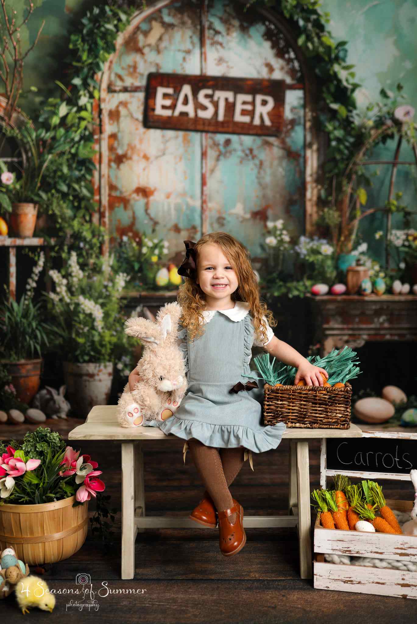 Kate Ostern Grünpflanze Peter Rabbit Hintergrund von Emetselch - Kate Backdrop.de