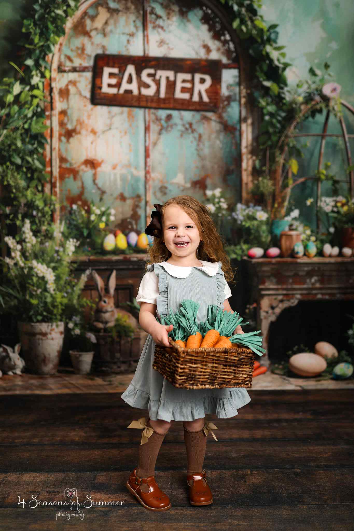 Kate Ostern Grünpflanze Peter Rabbit Hintergrund von Emetselch - Kate Backdrop.de
