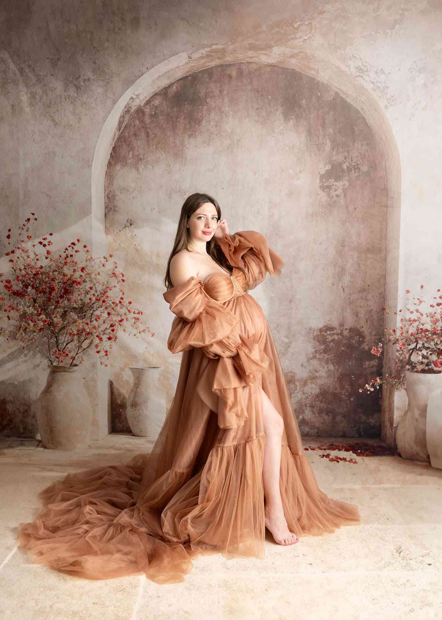 Kate Frühling Moderner Stil Blumentopf Bogen Wandhintergrund von Emetselch - Kate Backdrop.de