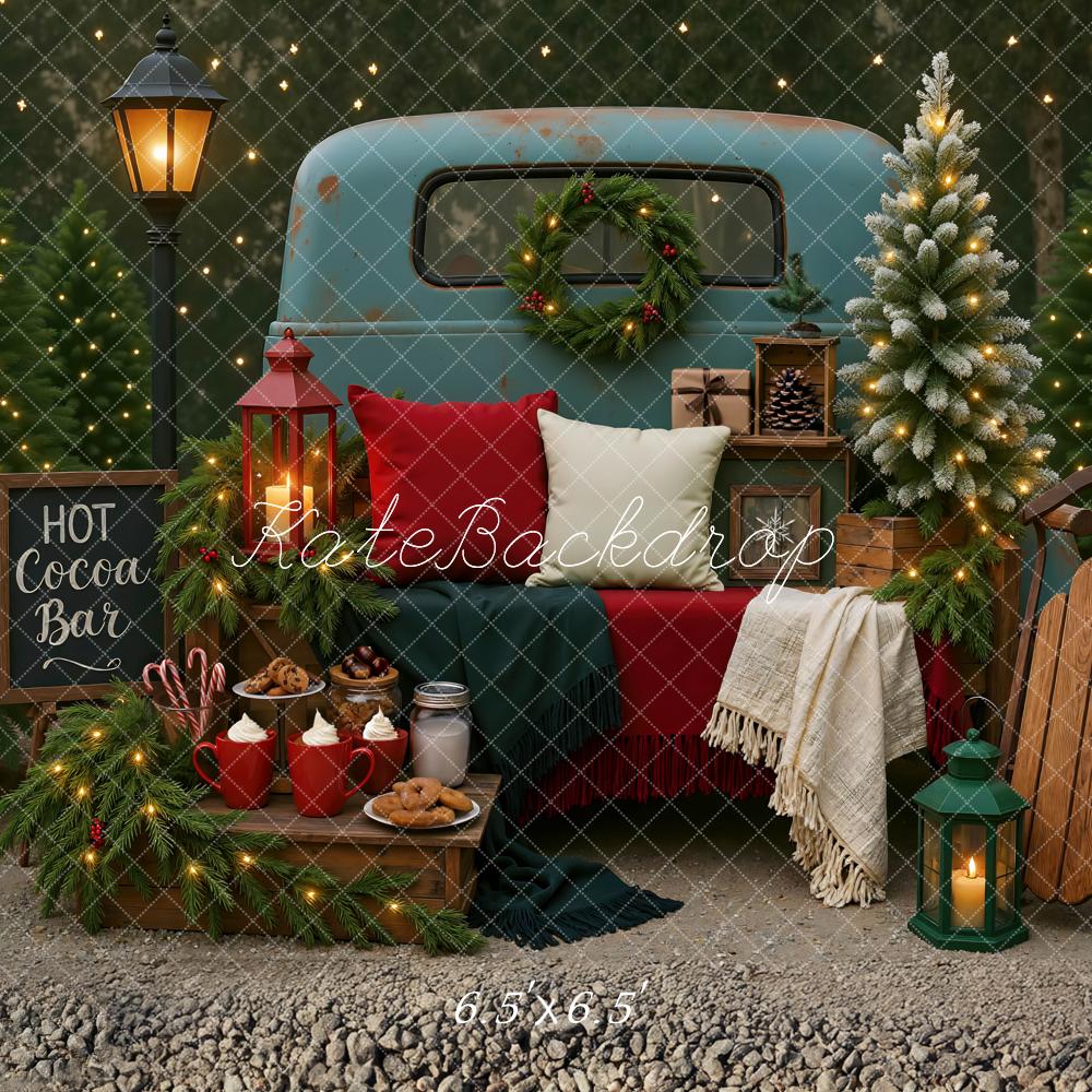 Kate Weihnachten Vintage Auto Tannenbaum Hintergrund Entworfen von Mini MakeBelieve - Kate Backdrop.de