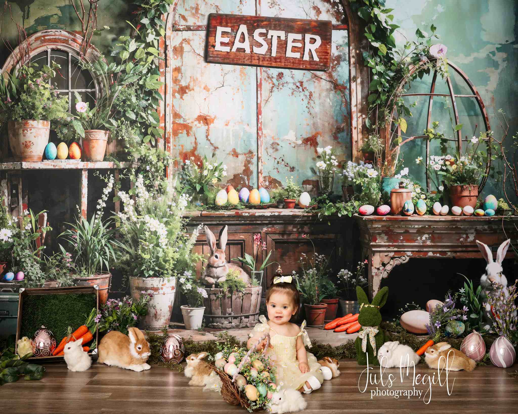 Kate Ostern Grünpflanze Peter Rabbit Hintergrund von Emetselch - Kate Backdrop.de